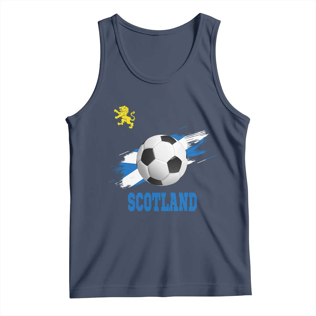 Scotland Soccer Flag Tank Top Scottish Football Fans Pride TS02 Navy Print Your Wear