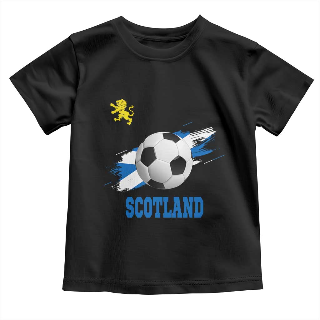 Scotland Soccer Flag Toddler T Shirt Scottish Football Fans Pride TS02 Black Print Your Wear