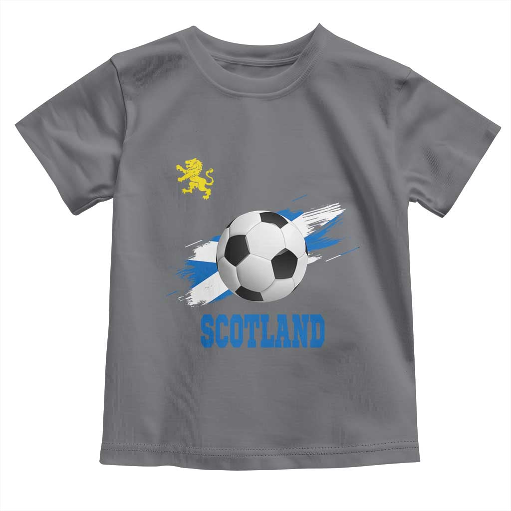 Scotland Soccer Flag Toddler T Shirt Scottish Football Fans Pride TS02 Charcoal Print Your Wear