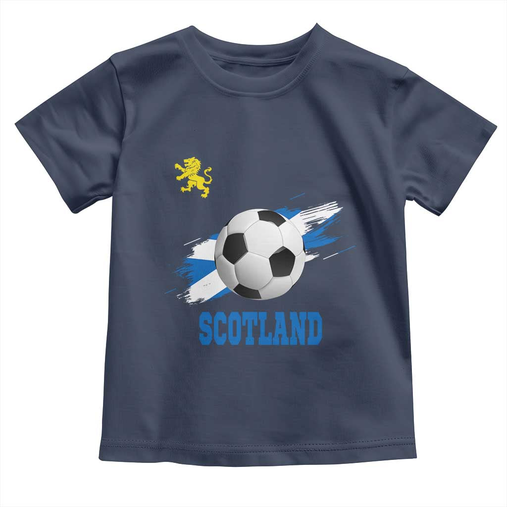 Scotland Soccer Flag Toddler T Shirt Scottish Football Fans Pride TS02 Navy Print Your Wear