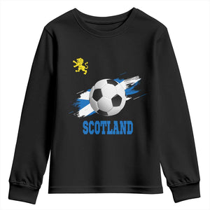 Scotland Soccer Flag Youth Sweatshirt Scottish Football Fans Pride TS02 Black Print Your Wear