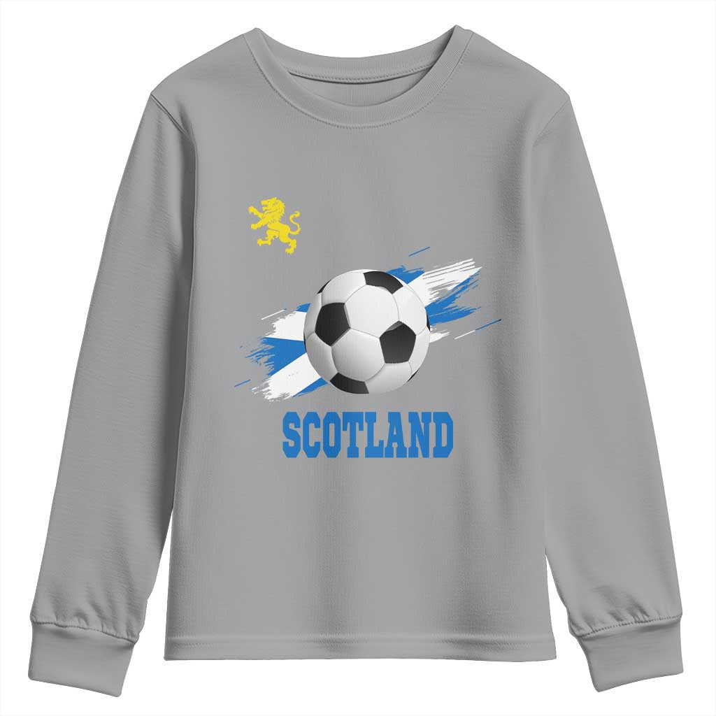 Scotland Soccer Flag Youth Sweatshirt Scottish Football Fans Pride TS02 Sport Gray Print Your Wear