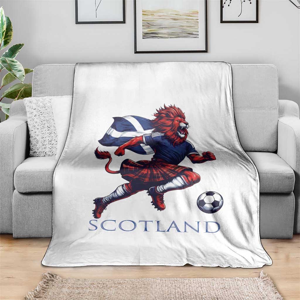 Scottish Lion Football Throw Blanket Brave Lion in Kilt with Flag Cape Pride TS02 Print Your Wear