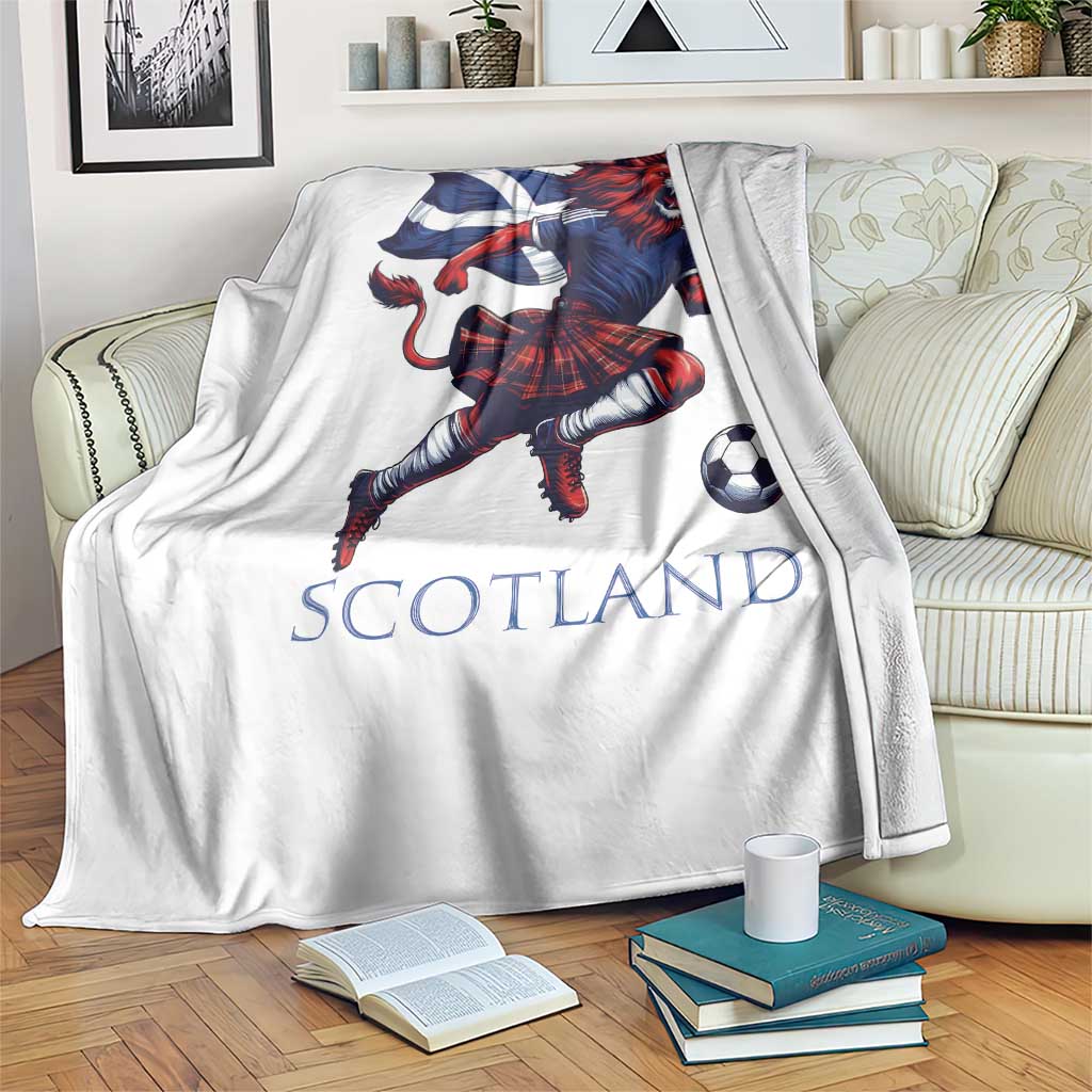 Scottish Lion Football Throw Blanket Brave Lion in Kilt with Flag Cape Pride TS02 Print Your Wear