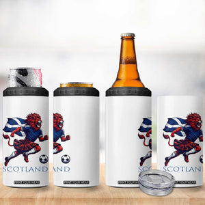 Scottish Lion Football 4 in 1 Can Cooler Tumbler Brave Lion in Kilt with Flag Cape Pride TS02 Print Your Wear