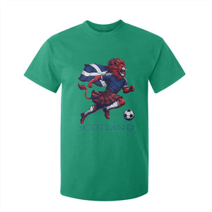 Scottish Lion Football T Shirt For Kid Brave Lion in Kilt with Flag Cape Pride TS02 Irish Green Print Your Wear