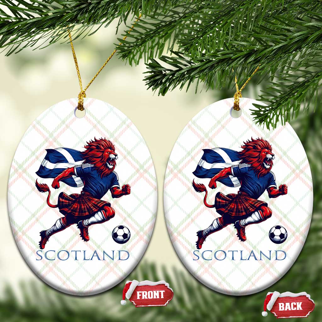 Scottish Lion Football Ceramic Ornament Brave Lion in Kilt with Flag Cape Pride TS02 Print Your Wear