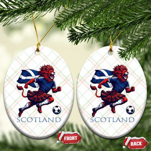Scottish Lion Football Ceramic Ornament Brave Lion in Kilt with Flag Cape Pride TS02 Print Your Wear