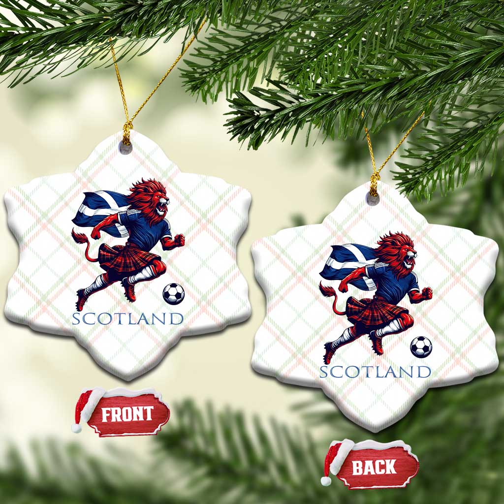 Scottish Lion Football Ceramic Ornament Brave Lion in Kilt with Flag Cape Pride TS02 Print Your Wear
