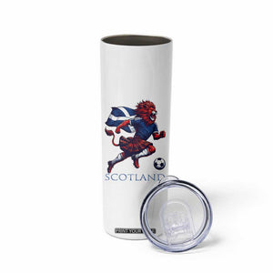 Scottish Lion Football Skinny Tumbler Brave Lion in Kilt with Flag Cape Pride TS02 Print Your Wear