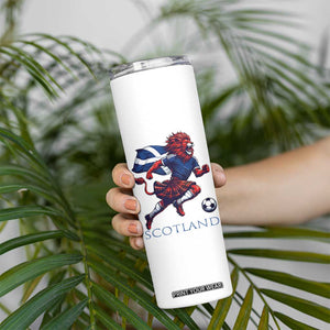 Scottish Lion Football Skinny Tumbler Brave Lion in Kilt with Flag Cape Pride TS02 Print Your Wear
