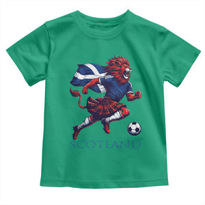 Scottish Lion Football Toddler T Shirt Brave Lion in Kilt with Flag Cape Pride TS02 Irish Green Print Your Wear