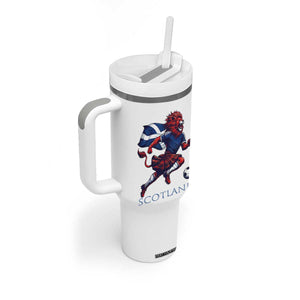 Scottish Lion Football Tumbler With Handle Brave Lion in Kilt with Flag Cape Pride TS02 Print Your Wear