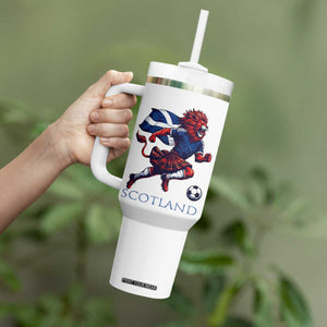 Scottish Lion Football Tumbler With Handle Brave Lion in Kilt with Flag Cape Pride TS02 Print Your Wear