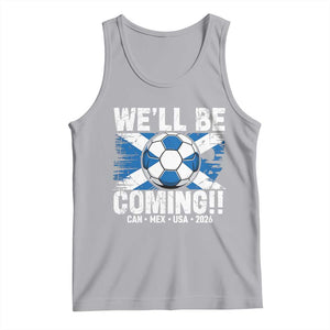 Well Be Coming Soccer Tank Top Scotland Flag Pride Football Fans TS02 Athletic Heather Print Your Wear
