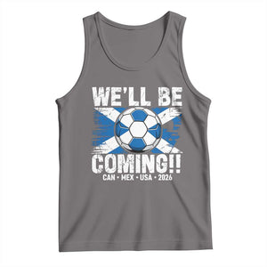 Well Be Coming Soccer Tank Top Scotland Flag Pride Football Fans TS02 Deep Heather Print Your Wear