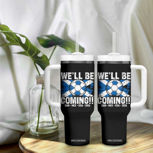 Well Be Coming Soccer Tumbler With Handle Scotland Flag Pride Football Fans TS02 Print Your Wear
