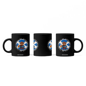 Funny Highland Cow in Kilt Drinking Coffee Mug We'll Be Coming Scottish Pride Football Fans TS02 Print Your Wear