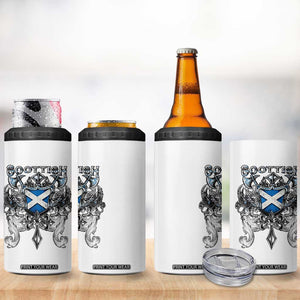 Scottish Heritage Crest Gothic 4 in 1 Can Cooler Tumbler Medieval Flag and Sword Celtic Pride TS02 Print Your Wear