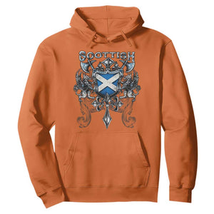 Scottish Heritage Crest Gothic Hoodie Medieval Flag and Sword Celtic Pride TS02 Orange Print Your Wear