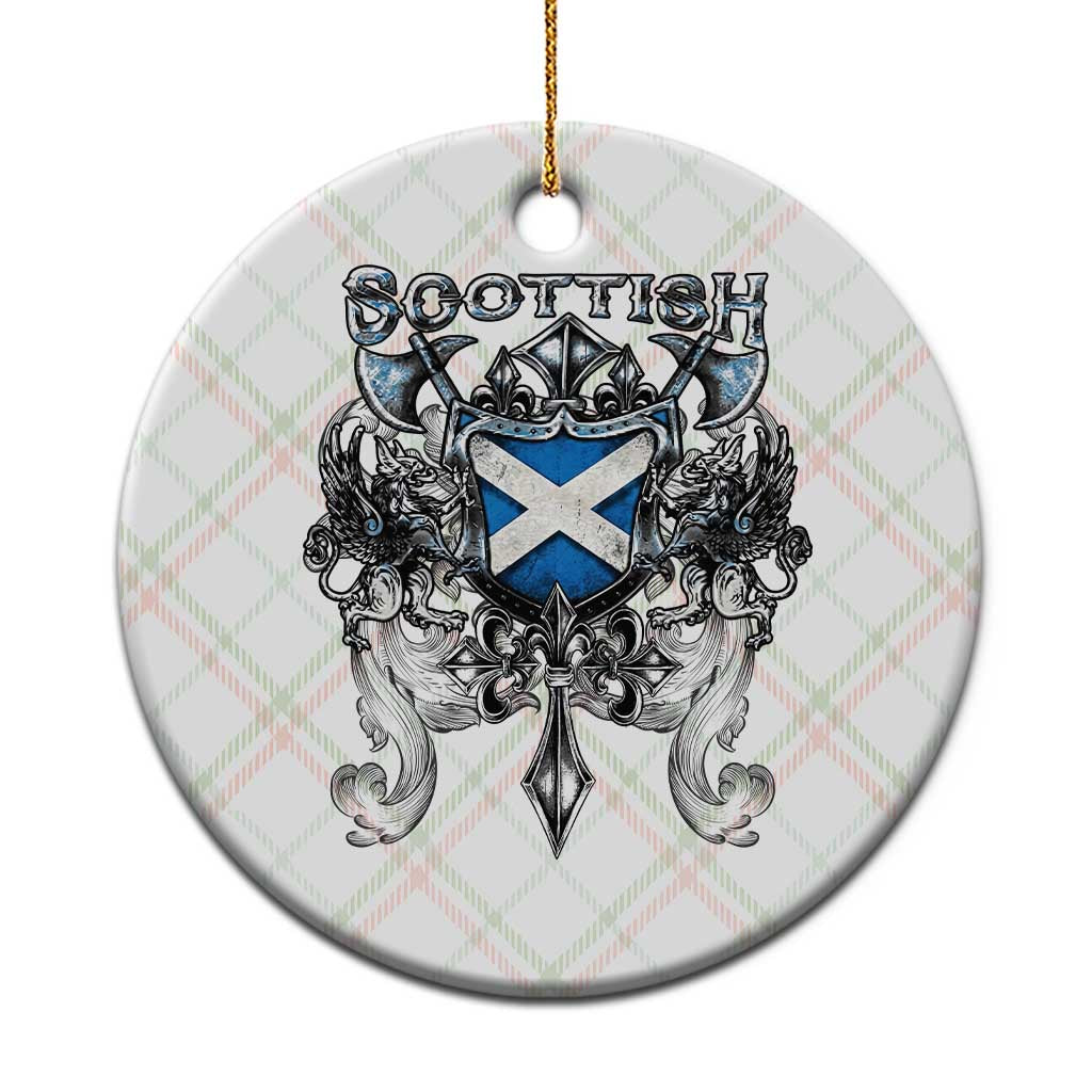 Scottish Heritage Crest Gothic Ceramic Ornament Medieval Flag and Sword Celtic Pride TS02 1pc Christmas Plaid Print Your Wear