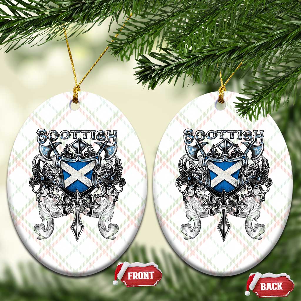 Scottish Heritage Crest Gothic Ceramic Ornament Medieval Flag and Sword Celtic Pride TS02 Print Your Wear