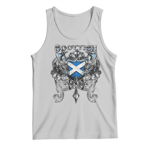 Scottish Heritage Crest Gothic Tank Top Medieval Flag and Sword Celtic Pride TS02 Ash Print Your Wear
