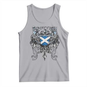 Scottish Heritage Crest Gothic Tank Top Medieval Flag and Sword Celtic Pride TS02 Athletic Heather Print Your Wear