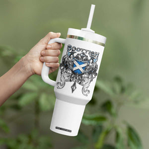 Scottish Heritage Crest Gothic Tumbler With Handle Medieval Flag and Sword Celtic Pride TS02 Print Your Wear