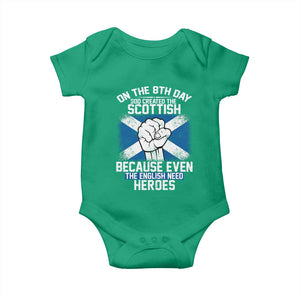 On the 8th Day God Created the Scottish Baby Onesie Funny Heroic Scotland Pride TS02 Irish Green Print Your Wear