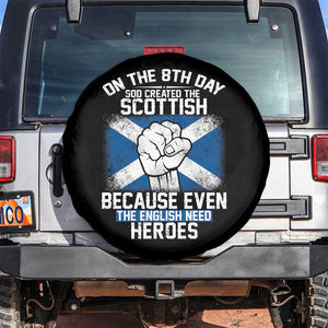 On the 8th Day God Created the Scottish Spare Tire Cover Funny Heroic Scotland Pride TS02 No hole Black Print Your Wear