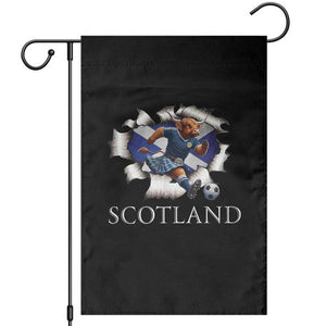 Funny Highland Cow in Kilt Footballer Garden Flag We'll Be Coming Scottish Pride Football Fans TS02 Black Print Your Wear
