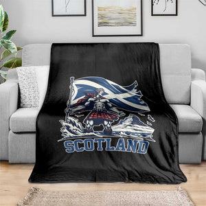 Scottish Warrior Throw Blanket Brave Highland Hero Scotland Flag TS02 Print Your Wear