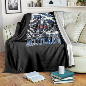 Scottish Warrior Throw Blanket Brave Highland Hero Scotland Flag TS02 Print Your Wear