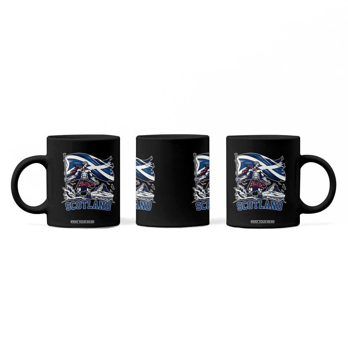Scottish Warrior Coffee Mug Brave Highland Hero Scotland Flag TS02 Print Your Wear