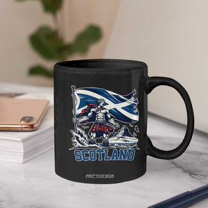 Scottish Warrior Coffee Mug Brave Highland Hero Scotland Flag TS02 Print Your Wear