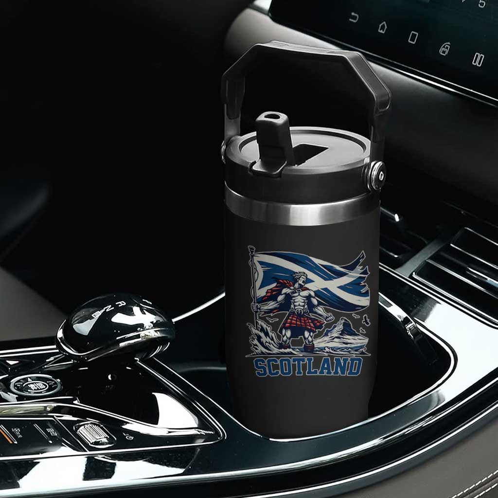 Scottish Warrior Flip Straw Tumbler Brave Highland Hero Scotland Flag TS02 Print Your Wear