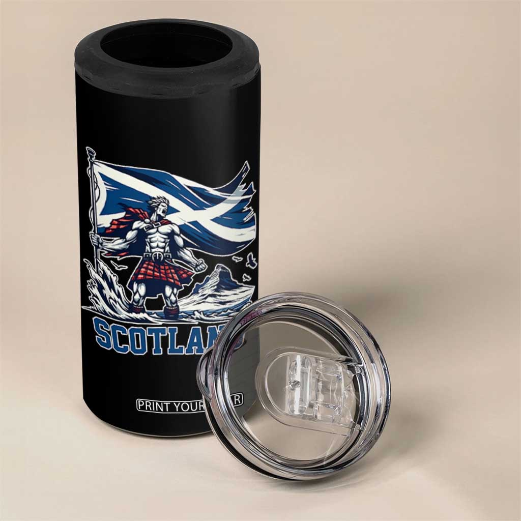 Scottish Warrior 4 in 1 Can Cooler Tumbler Brave Highland Hero Scotland Flag TS02 Print Your Wear