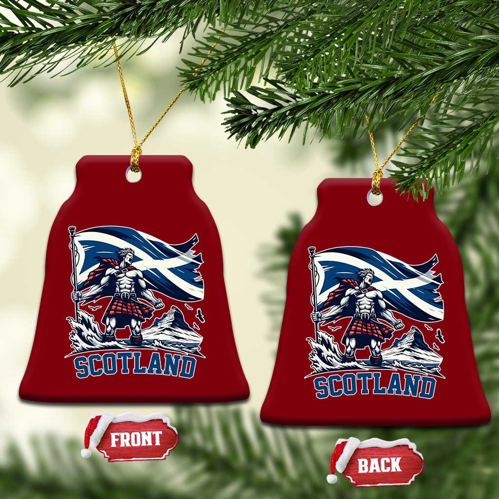 Scottish Warrior Ceramic Ornament Brave Highland Hero Scotland Flag TS02 Print Your Wear