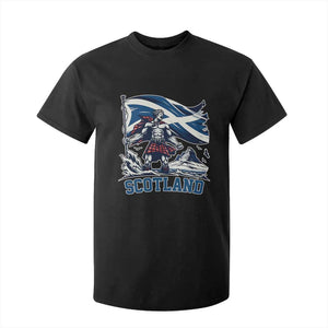 Scottish Warrior T Shirt For Kid Brave Highland Hero Scotland Flag TS02 Black Print Your Wear