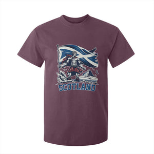 Scottish Warrior T Shirt For Kid Brave Highland Hero Scotland Flag TS02 Maroon Print Your Wear