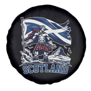 Scottish Warrior Spare Tire Cover Brave Highland Hero Scotland Flag TS02 Print Your Wear