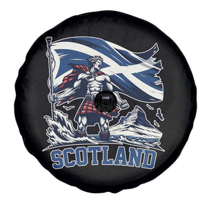 Scottish Warrior Spare Tire Cover Brave Highland Hero Scotland Flag TS02 Print Your Wear
