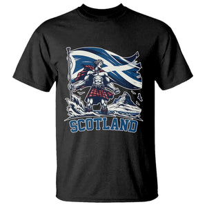 Scottish Warrior T Shirt Brave Highland Hero Scotland Flag TS02 Black Print Your Wear