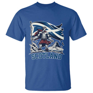 Scottish Warrior T Shirt Brave Highland Hero Scotland Flag TS02 Royal Blue Print Your Wear