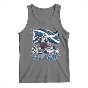 Scottish Warrior Tank Top Brave Highland Hero Scotland Flag TS02 Black Heather Print Your Wear