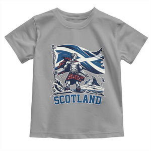 Scottish Warrior Toddler T Shirt Brave Highland Hero Scotland Flag TS02 Sport Gray Print Your Wear