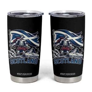 Scottish Warrior Tumbler Cup Brave Highland Hero Scotland Flag TS02 Black Print Your Wear