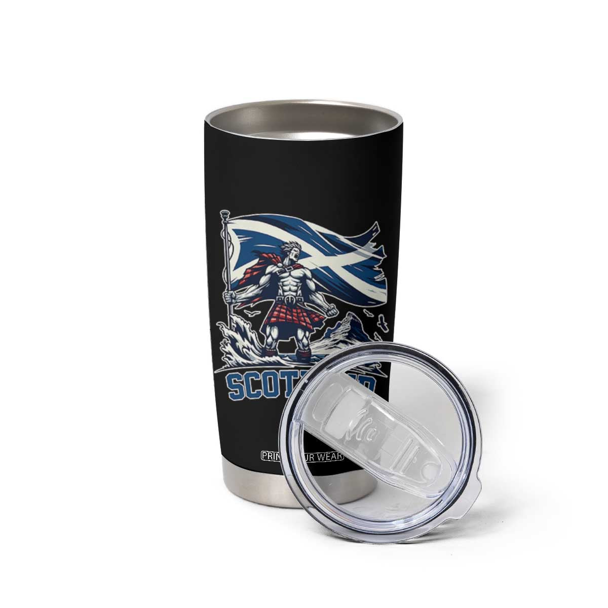 Scottish Warrior Tumbler Cup Brave Highland Hero Scotland Flag TS02 Print Your Wear