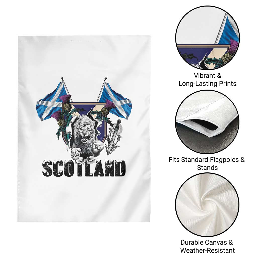 Roaring Scottish Lion Crest Garden Flag Thistle Scotland Flag Emblem for Brave Highlanders TS02 Print Your Wear